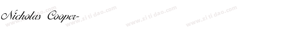 Nicholas Cooper字体转换